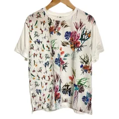 良品 PS Paul Smith ピーエスポールスミス ボタニカルプリントTシャツ M ホワイト レディース 古着 中古 USED