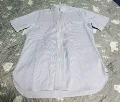 ポロラルフローレン イージーケア ストライプ 半袖 シャツ 22s 商品 (15 半 サイズ)