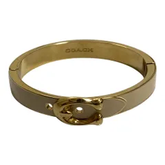 美品 COACH コーチ バングル アイボリー ゴールドカラー レディース 古着 中古 USED