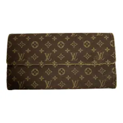 LOUIS VUITTON ルイヴィトン モノグラム ミニ ラン ポルトフォイユ サラ 長財布 ロングウォレット M95234 エベヌ ブラウン系  レディース 古着 中古 USED