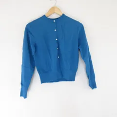 良品 23SS 組曲 ニットトップス カーディガン アンサンブルニット セットアップ 2 ブルー レディース 古着 中古 USED