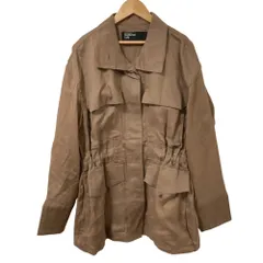 美品 Chaos カオス GLフロマージュリネンブルゾン シャツジャケット CH207012ER サイズF ブラウンベージュ レディース 古着 中古 USED