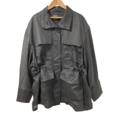 美品 Chaos カオス GLフロマージュリネンブルゾン シャツジャケット CH207012ER サイズF ブラック レディース 古着 中古 USED