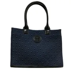 美品 TORY BURCH トリーバーチ キルティングトートバッグ エラ 79431-02223 ブラック レディース 古着 中古 USED