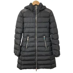 良品 MONCLER モンクレール OROPHIN レザー切替 フーデッド ダウンコート サイズ00 ブラック レディース 古着 中古 USED