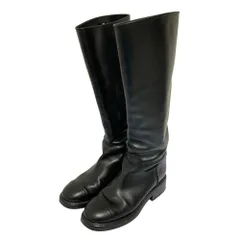 良品 CHANEL シャネル ココマーク レザー ロングブーツ G38174 サイズ39C 24.5cm相当 ブラック レディース 古着 中古 USED