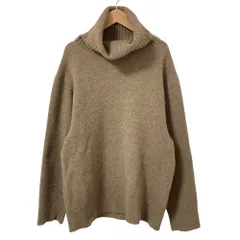 美品 Deuxieme Classe ドゥーズィエムクラス ミドルゲージ タートルネック ニット セーター ブラウンベージュ  レディース 古着 中古 USED