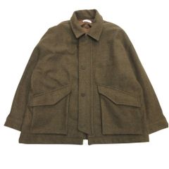 新品同様 WYM LIDNM ウィム バイ リドム KERSEY MELTON FLIGHT BLOUSON カルゼ メルトン フライト ブルゾン ジャケット L 茶 ブラウン メンズ 古着 中古 USED
