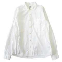 美品 MHL. マーガレットハウエル シャツ カットソー 長袖 無地 サイズS 白 ホワイト メンズ 古着 中古 USED