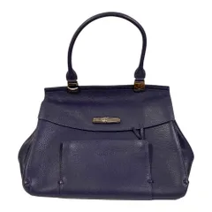 美品 LONGCHAMP ロンシャン マドレーヌ トップハンドル トートバッグ ハンドバッグ パープル レディース 古着 中古 USED