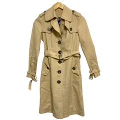 良品 BURBERRY BLUE LABEL バーバリーブルーレーベル ライナー付き シングル トレンチコート サイズ36 ベージュ レディース 古着 中古 USED