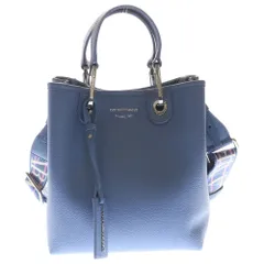 EMPORIO ARMANI (エンポリオアルマーニ) 2wayショルダーバッグ ハンドバッグ ネイビー レザー