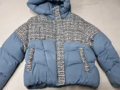 イッミシャ ツイードバイカラー グースショートダウン 55