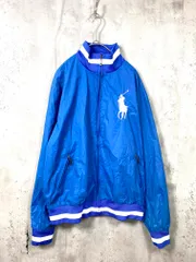POLO BY RALPH LAUREN ポロ ラルフローレン ジップアップ ブルゾン ジャケット sizeL/青 ■■メンズ