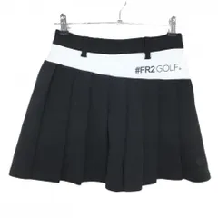 エフアールツー プリーツスカート 黒×白 ストレッチ 内側インナーパンツ  レディース M ゴルフウェア #FR2 GOLF
