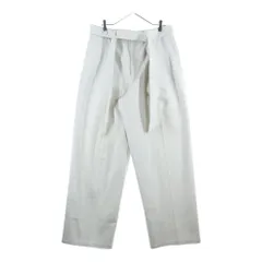 JIL SANDER (ジルサンダー) 23SS リラックスフィット ベルテッド センタープレス ワイドパンツ ライトグレー J22KA0104 J45137のサムネイル