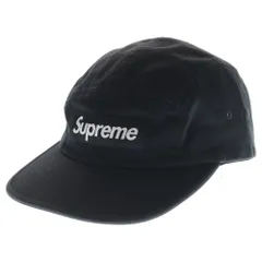 SUPREME (シュプリーム) 25AW Washed Chino Twill Camp Cap ボックスロゴ キャンプキャップ 帽子 ブラック