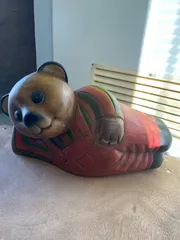 ヴィンテージ　木彫り　クマ　熊　雑貨　オブジェ　木製　置き物　インテリア　おしゃれ雑貨