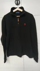 POLO RALPH LAUREN ポロラルフローレン ブラック ハーフネック ジップアップニット スウェット XL
