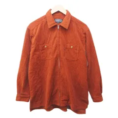 FLOURISH FIELD コーデュロイ シャツジャケット ブルゾン ジップアップ L 茶 ブラウン 0123