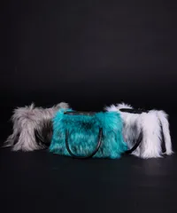 夢展望公式 [新品未使用] カラーファーボストンバッグ [ブルーグリーン] 他カラー別ページ有 bohmal バッグ ハンドバッグ 535790-03