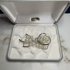 あこや本真珠　SVブローチ(ケース付き)