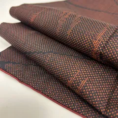 本場大島紬 一元式 幾何学模様 素敵な絣柄 正絹 着物 MK-3482