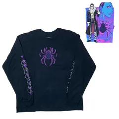 ハンター×ハンター アニメ プリントT キャラクター キャラT クロロ•ルシルフル 幻影旅団 蜘蛛 クモ 団長 念能力 特質系能力者 スキルハンター オールバック 十字架 2XL ブラック 黒 Tシャツ レディース ユニセックス メンズ 古着 長袖 CHM