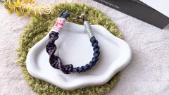 パラコード✶スマホストラップ✶ショート手首用✶ハンドストラップ✶ストラップホルダー付✶ネイビーステン☓シルバー☓ネイビー