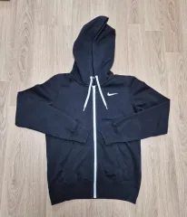 ナイキ ブラック フード ジップアップ (弱起毛 O)