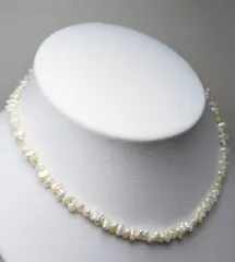 淡水パールネックレス  6㎜ バロック アレルギー症対応