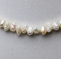 淡水パールネックレス  6㎜ バロック アレルギー症対応