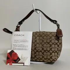 2601-107｜極美品｜コーチ ミニシグネチャー ハンドバッグ ブラウン