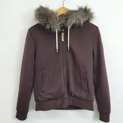 TOMMY HILFIGER トミー ヒルフィガー ジップアップ パーカー スウェット 裏地 ファー フェアリーグランジ ギャル 平成 Y2K 古着 ブラウン系 L A812