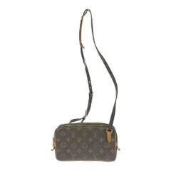 【中古】LOUIS VUITTON ルイ・ヴィトン M51828 モノグラム PVC ポシェット マルリーバンドリエール ブラウン 443960 ショルダーバッグ