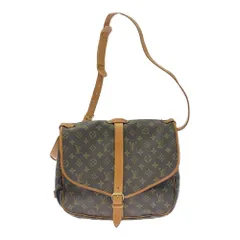 【中古】LOUIS VUITTON ルイ・ヴィトン M42254 モノグラム PVC ソミュール 35 ショルダーバッグ ブラウン 463470 ショルダーバッグ