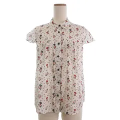 キャラオクルス CARA O CRUZ シャツ ブラウス 半袖 花柄 7 白 ホワイト