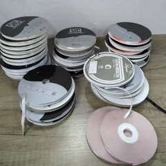 手芸リボン 6mm幅 30m巻  大量まとめ売り 手芸素材・材料 ハンドクラフト 手芸用品 サテンリボン 現状 長期保管 S387