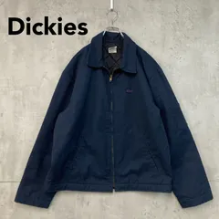 Dickies ディッキーズ 中綿 ワークジャケット 紺 L相当 ブルゾン アイゼンハワージャケット キルティングライナー ビンテージ ヴィンテージ 古着 90s ストリート オーバーサイズ ビッグシルエット ワンポイントロゴ ★ ◆■