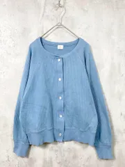 green label relaxing グリーンレーベルリラクシング ユナイテッドアローズ フロント ボタン デザイン カーディガン 水色 ■■レディース