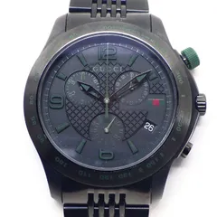 グッチ GUCCI 腕時計 Gタイムレス 126.2 ディアマンテ ブラック文字盤 SS クオーツアナログ 【箱・保付き】 【中古】のサムネイル