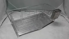 【開封、未使用品】水切りかご [3～4人用/幅24×奥行52×高さ16.5cm/ステンレス]　41495　YA0260　(2667033)のサムネイル