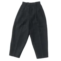 【ドンドン見直し】極美品◎beautiful people ビューティフルピープル 1215105027 asanoha jugvard one tuck tapered リネン シルク パンツ ブラック 34 正規品 レディース 定価54,000円