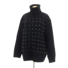 【中古】ジュンヤワタナベ JUNYA WATANABE 2023年秋冬 ウールポリエステルナイロン系 スタッズ タートルネック プルオーバーニット ブラック【サイズS】【レディース】 JUNYA WATANABE - 【中古】ジュンヤワタナベ JUNYA WATANABE 2023年