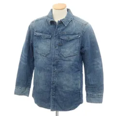 【中古】【未使用】ジースターロウ G-STAR RAW デニム 中綿ブルゾン ブルー【サイズS】【メンズ】のサムネイル