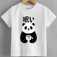送料無料 ジュニア（眠いパンダ 面白いtシャツ 文字入り おもしろ）熱転写3Dプリント面白いTシャツ パロディ 子供服 男の子 女の子 小学生 中学生 半袖 夏「背面印刷可､備考必須」