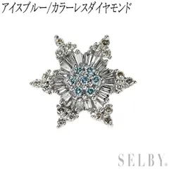 K18WG アイスブルー/カラーレス ダイヤモンド ペンダントトップ