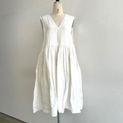 H+ HANNOH WESSEL　コットンワンピース　ノースリーブ　S　白系 H+ HANNOH WESSEL コットンワンピース ノースリーブ S 白系 - メルカリ