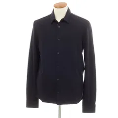 【新品】マジェスティック フィラチュール オム MAJESTIC FILATURES HOMME ストレッチレーヨン 裏起毛 シャツ ネイビー【サイズM】【メンズ】