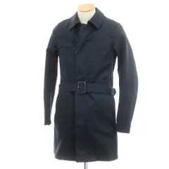 【中古】ヘルノ Herno コットンポリウレタン ライナー付き ステンカラーコート ネイビー【サイズ44】【メンズ】